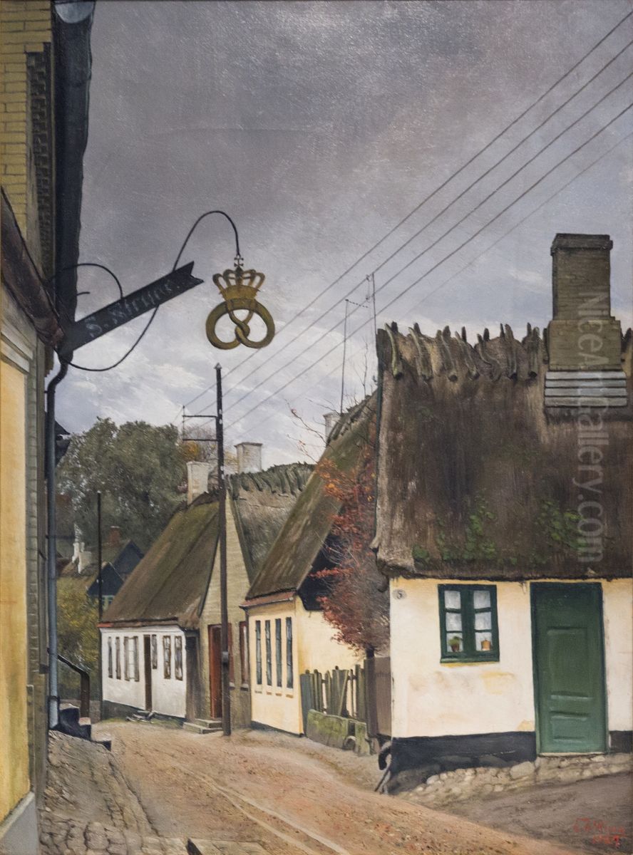Asylgade, Sankt Jorgensbjerg Oil Painting by Laurits Andersen Ring