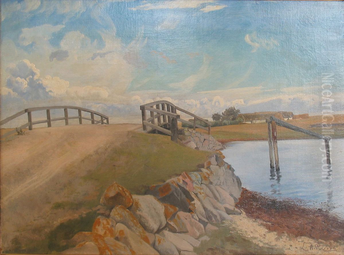 Broen til Eno. Oil Painting by Laurits Andersen Ring