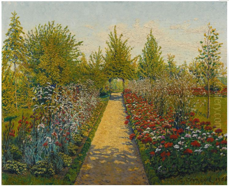 SCENE DE JARDIN Oil Painting by Gustave Cariot