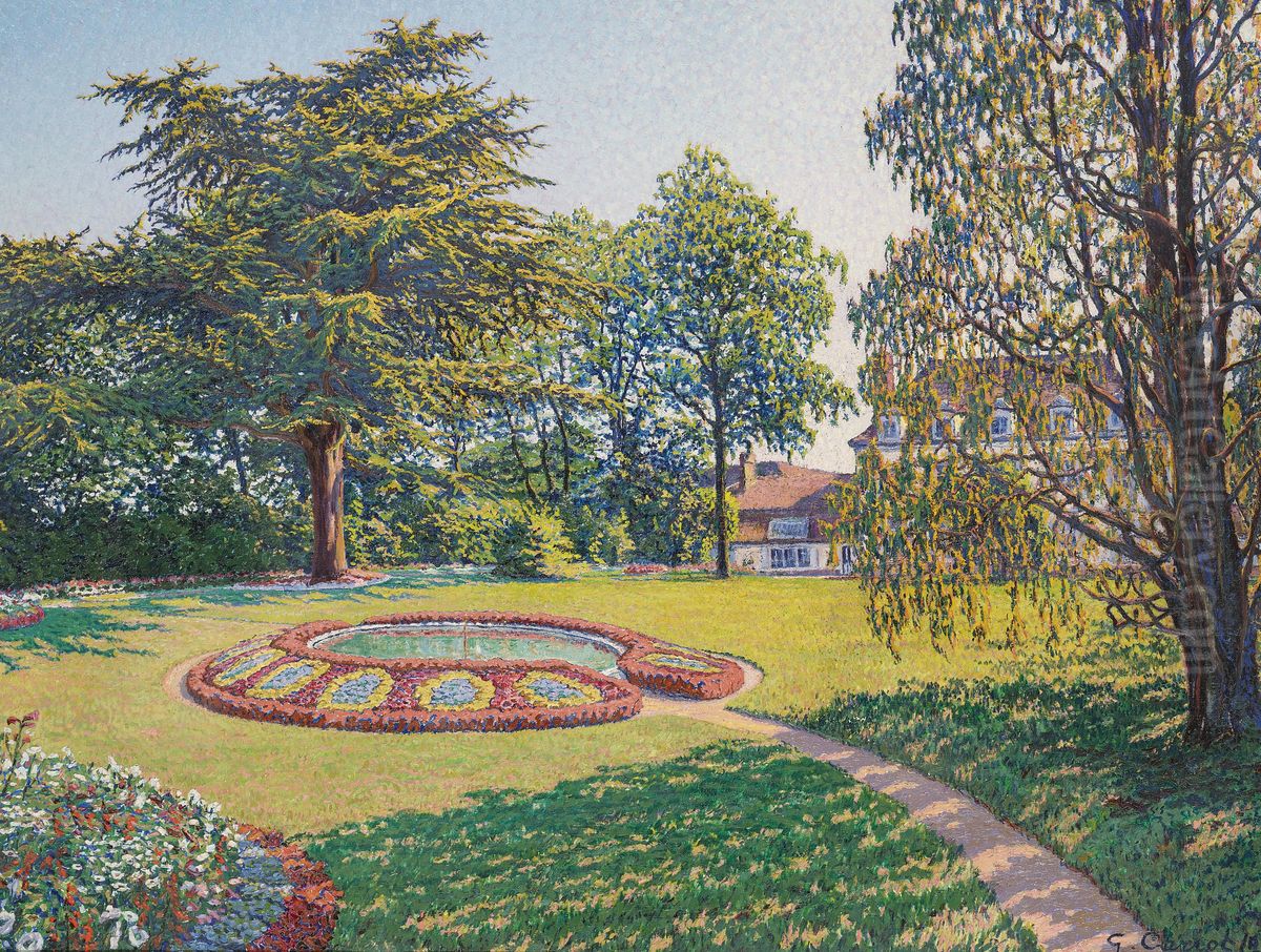 LE PARC DU CHATEAU Oil Painting by Gustave Cariot LE PARC DU CHATEAU Oil Painting by Gustave Cariot