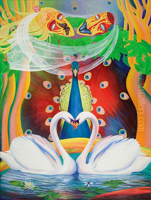 Wrapped in Love Oil Painting by Israel Tsvaygenbaum