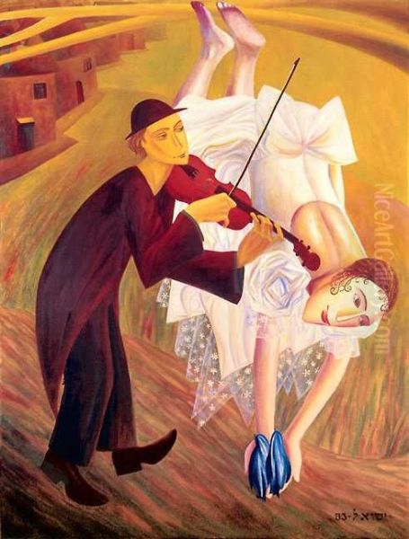 <<Sotvorenie melodii>> Oil Painting by Israel Tsvaygenbaum