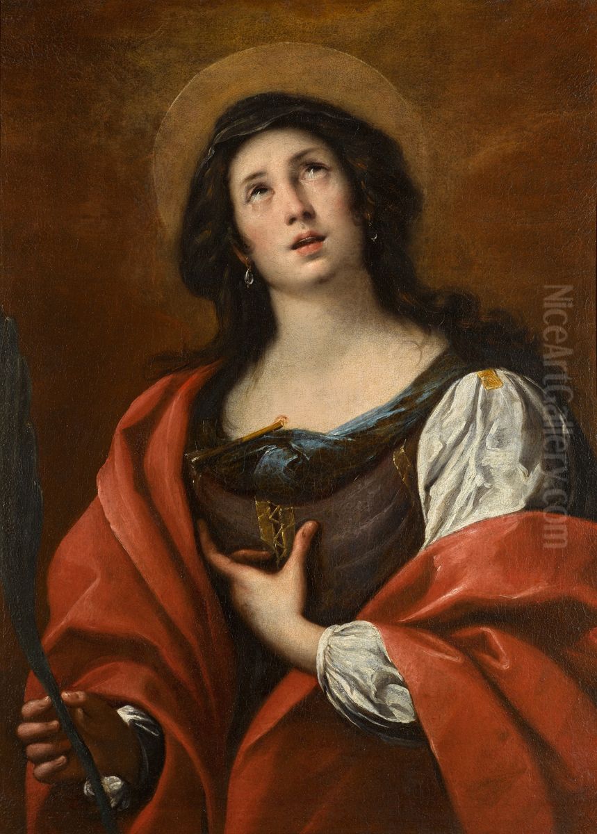 SAINT URSULA Oil Painting by Carlo Francesco Nuvolone SAINT URSULA Oil Painting by Carlo Francesco Nuvolone
