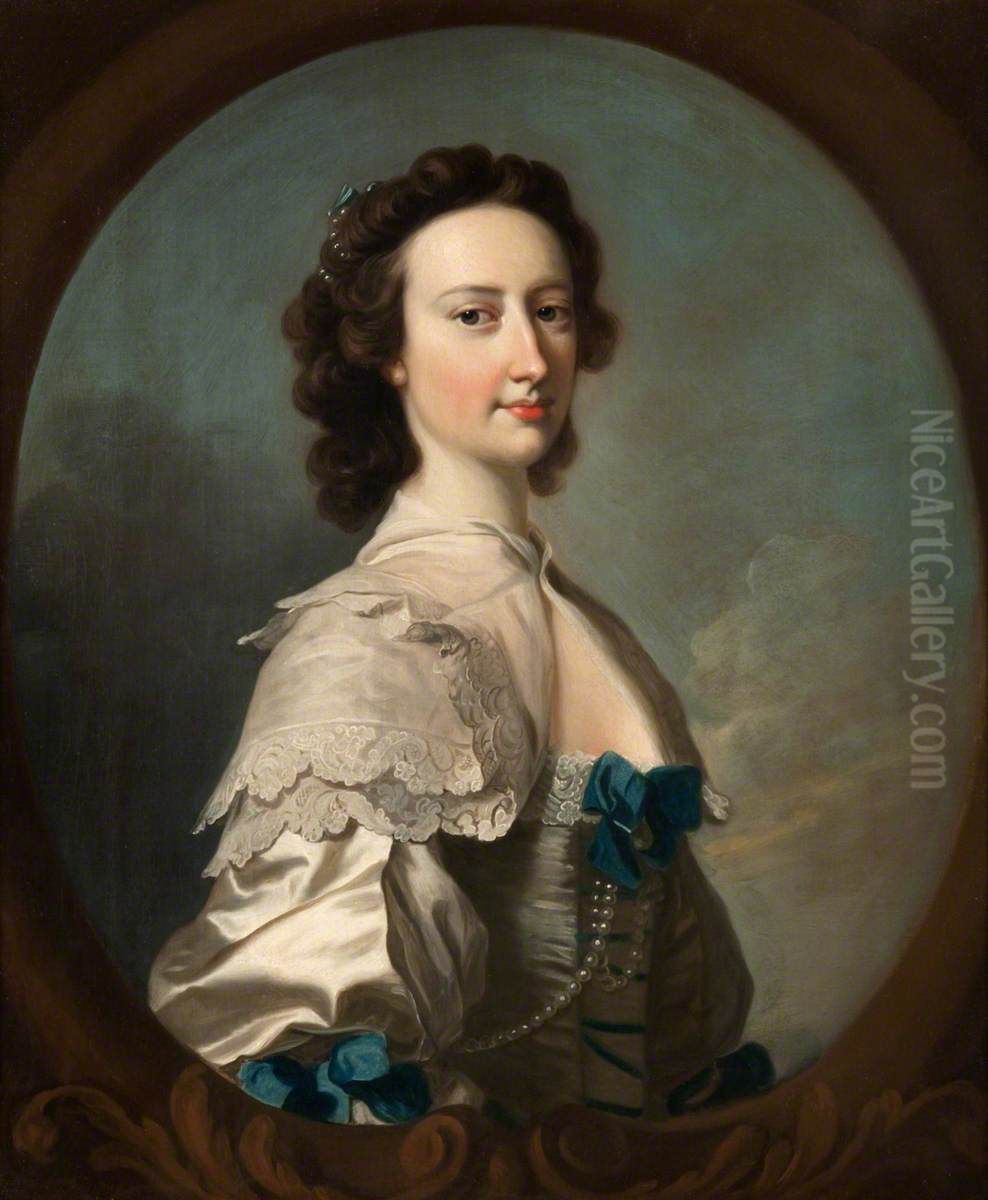 Barbara Bagot Oil Painting by Thomas Hudson