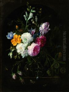 STILL LIFES WITH FLOWERS IN A CRYSTAL VASE