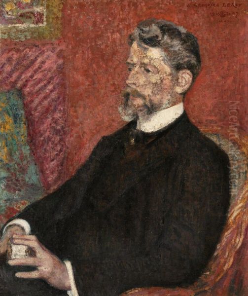 PORTRAIT OF GREGOIRE LE ROY Oil Painting by Georges Lemmen