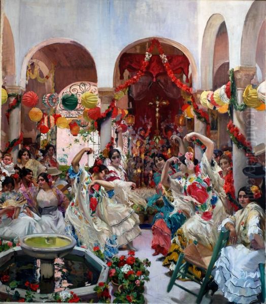 Sevilla. El baile Oil Painting by Joaquin Sorolla