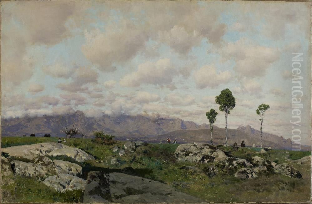 Mountainous Landscape (Sierra de Guadarrama) Oil Painting by Martin Rico