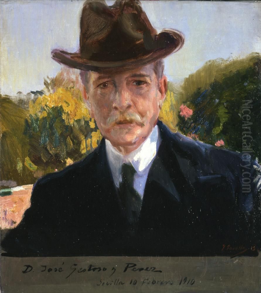 Jose Gestoso y Perez Oil Painting by Joaquin Sorolla