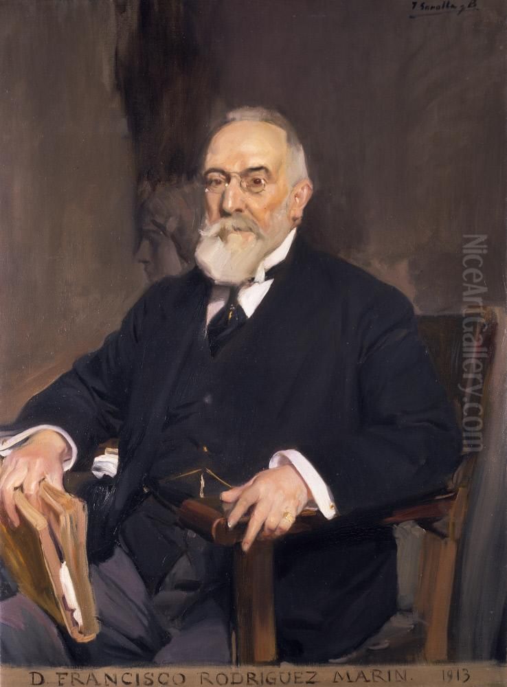 Francisco Rodriguez Marin Oil Painting by Joaquin Sorolla