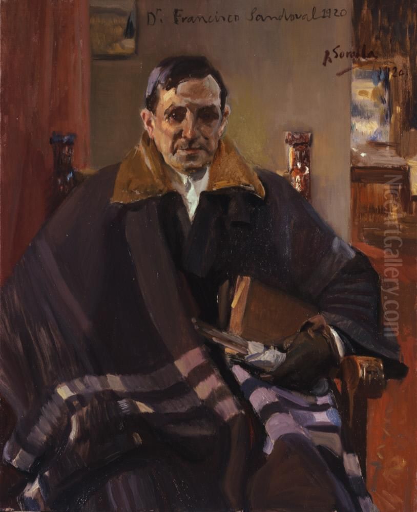 Doctor Francisco Sandoval Oil Painting by Joaquin Sorolla