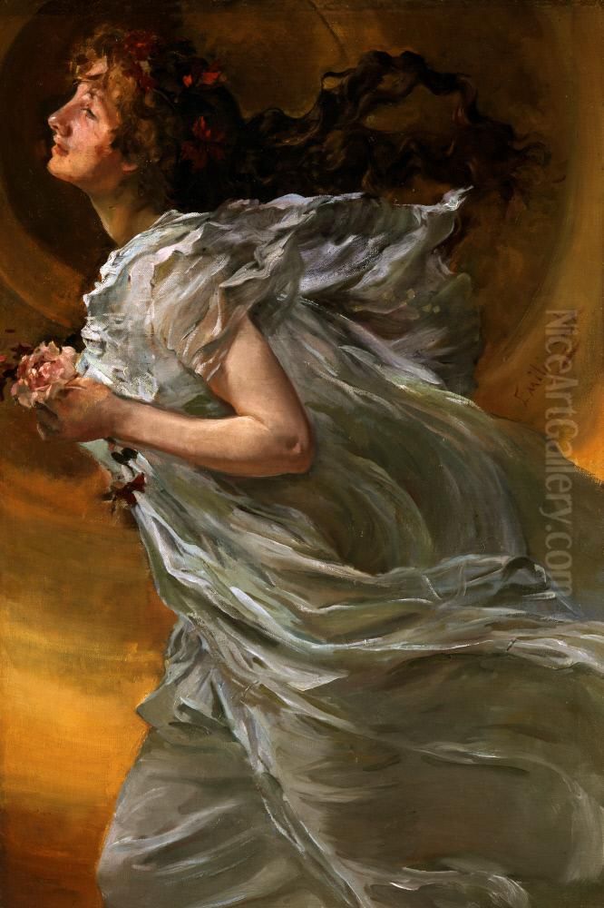 Iris Oil Painting by Emilio Sala