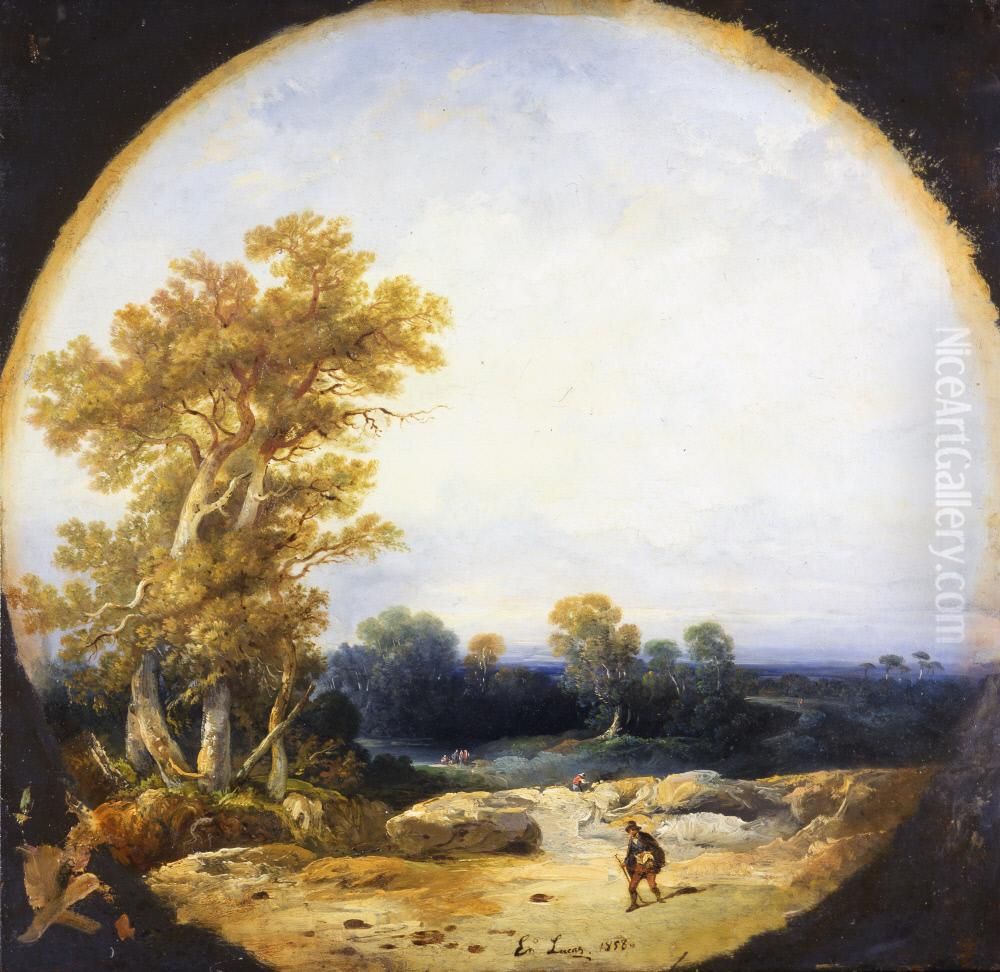 Landscape with Figures Oil Painting by Lucas Velazquez