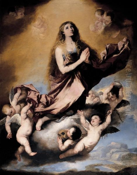 Ecstasy of Saint Mary Magdalene Oil Painting by Luca Giordano