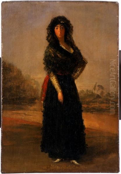 The Duchess of Alba, Sketch Oil Painting by Francisco Goya