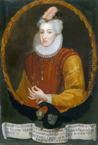 Portrait of Elizabeth Kiszka nee Radziwill (1585-1618). Oil Painting by unknown