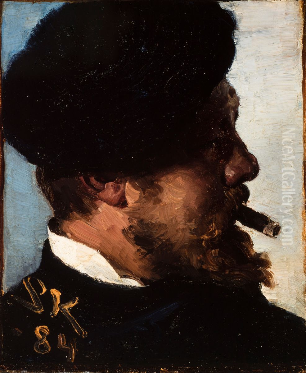 Fritz Stoltenberg Oil Painting by Peder Severin Kroyer