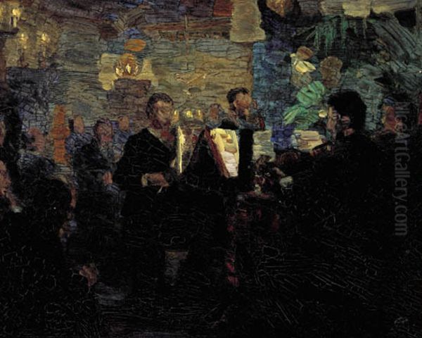 The Neruda Quartet. Study. Oil Painting by Peder Severin Kroyer