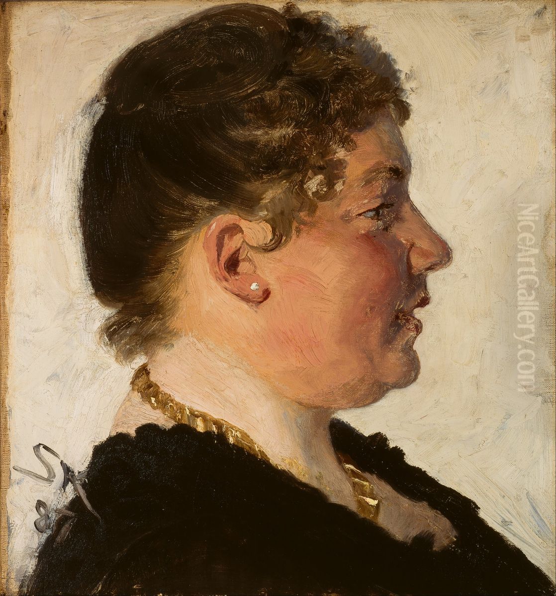 Beatrice Diderichsen Oil Painting by Peder Severin Kroyer