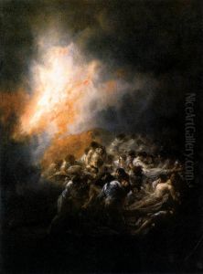 Fire at night