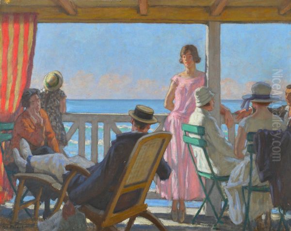 Au bord de la Manche Oil Painting by Rene-Xavier Prinet