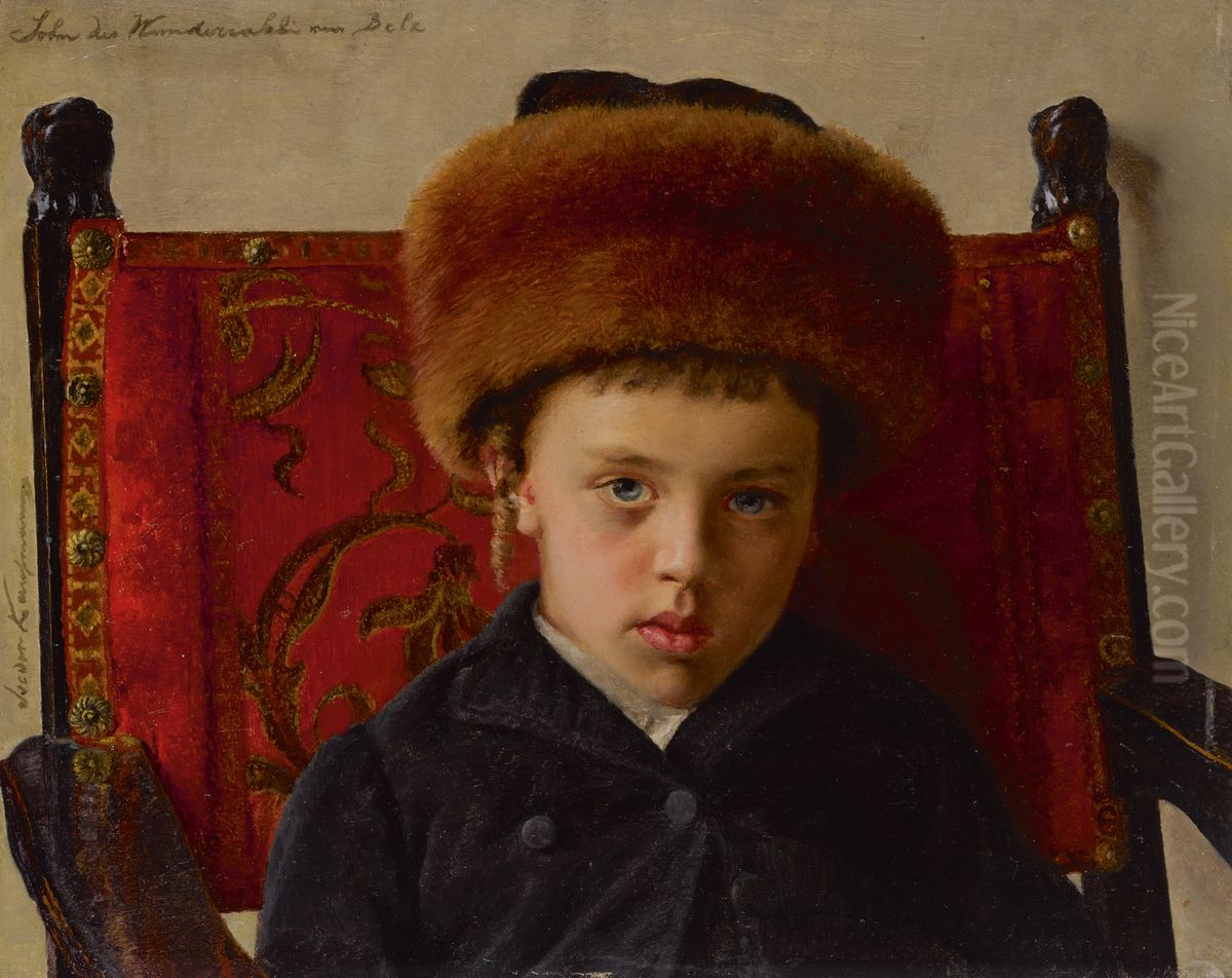 Sohn des Wunderrabbi von Belz Oil Painting by Isidor Kaufmann