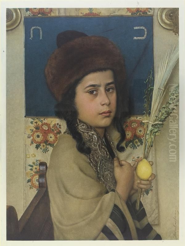 Tableau par Isidor Kaufmann Oil Painting by Isidor Kaufmann