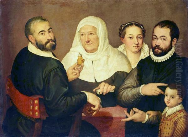 Family portrait Oil Painting by Bartolomeo Passarotti