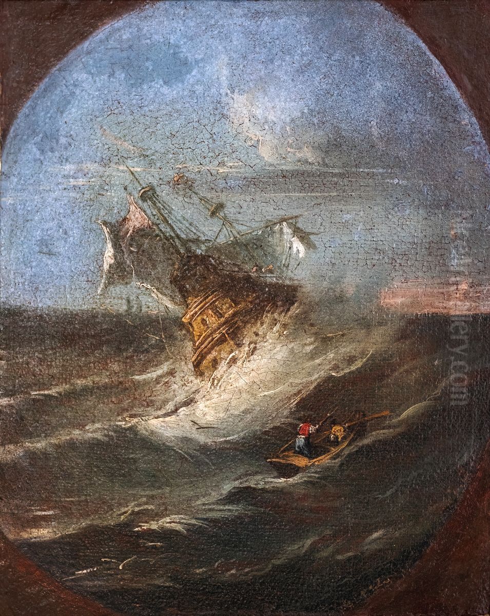 Storm Oil Painting by Giuseppe Zais