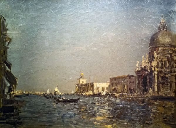 The Grand Canal with the Chiesa della Salute Oil Painting by Emma Ciardi