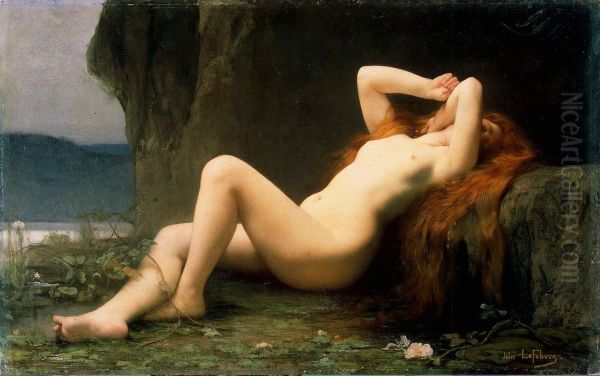 Marie Madeleine dans la grotte Oil Painting by Jules Lefebvre