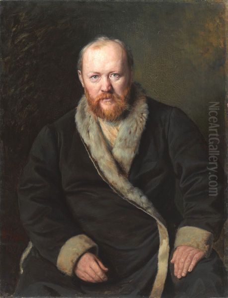 Portrat des Dramatikers A. N. Ostrowskij Oil Painting by Vasily Perov