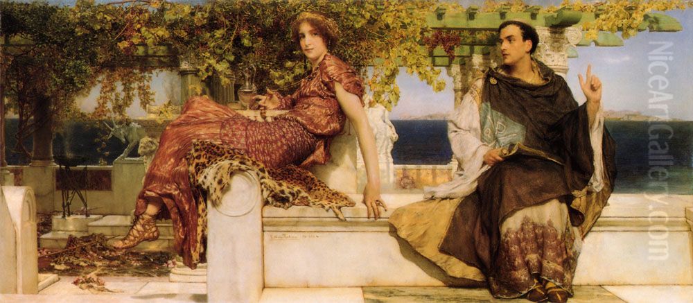 The Conversion of Paula by Saint Jerome Oil Painting by Lawrence Alma-Tadema