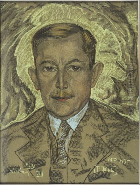 Portrait of Wojciech Korfanty. Oil Painting by Stanislaw Ignacy Witkiewicz