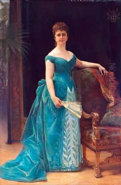 Portrait of Louise Catherine Antoinette Borski (1832-1893) Oil Painting by Alexandre Cabanel