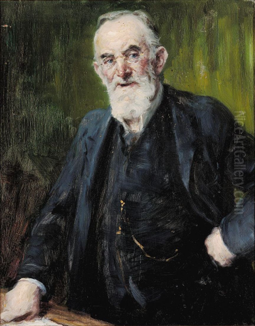 Portrait of Octavius Hansen. Oil Painting by Peder Severin Kroyer