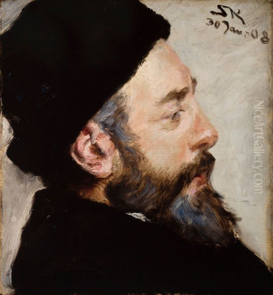 Henrik Pontoppidan Oil Painting by Peder Severin Kroyer