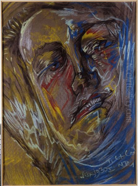 Portrait of Helena Bialynicka-Birula Oil Painting by Stanislaw Ignacy Witkiewicz