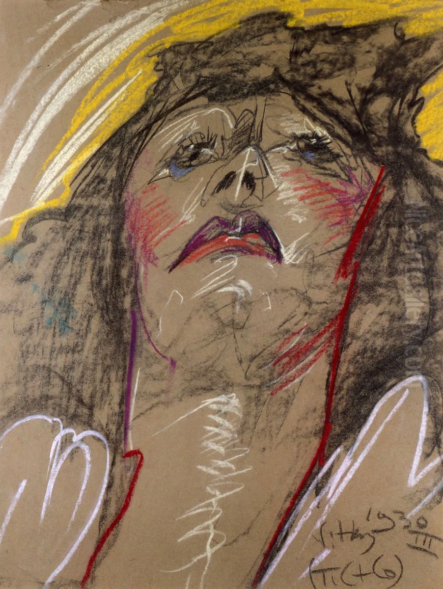 Portrait of Nena Stachurska Oil Painting by Stanislaw Ignacy Witkiewicz (Witkacy)