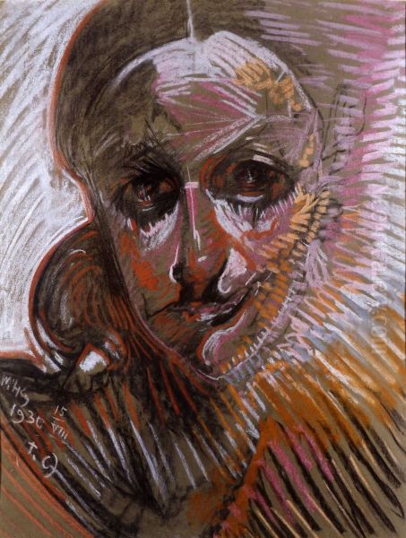 Portrait of Halina Krajewska Oil Painting by Stanislaw Ignacy Witkiewicz (Witkacy)