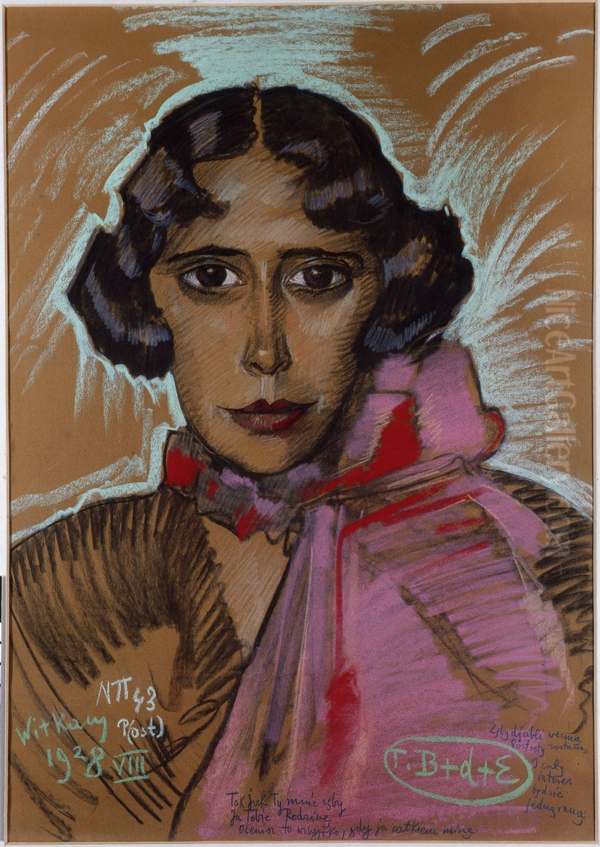 Portrait of Zofia Nawrocka Oil Painting by Stanislaw Ignacy Witkiewicz (Witkacy)