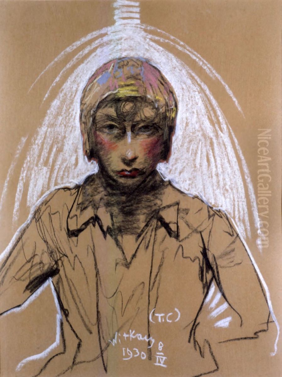 Portret Neny Stachurskiej Oil Painting by Stanislaw Ignacy Witkiewicz (Witkacy) Portret Neny Stachurskiej Oil Painting by Stanislaw Ignacy Witkiewicz (Witkacy)