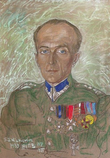 Portret Stanislawa Czurylly Oil Painting by Stanislaw Ignacy Witkiewicz