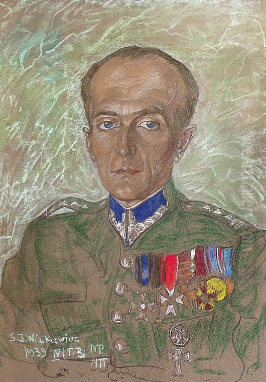 Portrait of Stanislaw Czuryllo Oil Painting by Stanislaw Ignacy Witkiewicz (Witkacy)