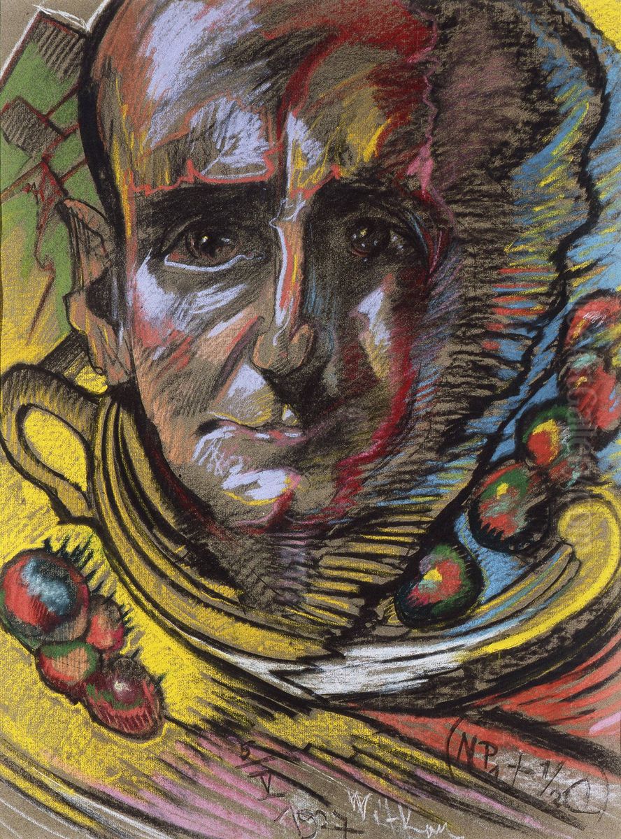 Portrait of Marceli Staroniewicz Oil Painting by Stanislaw Ignacy Witkiewicz (Witkacy)