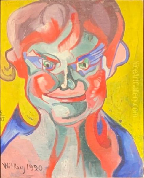 Smiejacy sie chlopiec Oil Painting by Stanislaw Ignacy Witkiewicz (Witkacy)