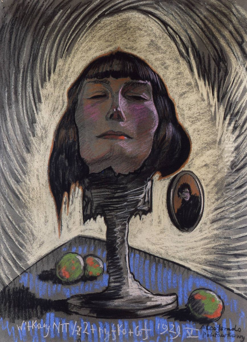 Portrait of Maria Nawrocka Oil Painting by Stanislaw Ignacy Witkiewicz (Witkacy)