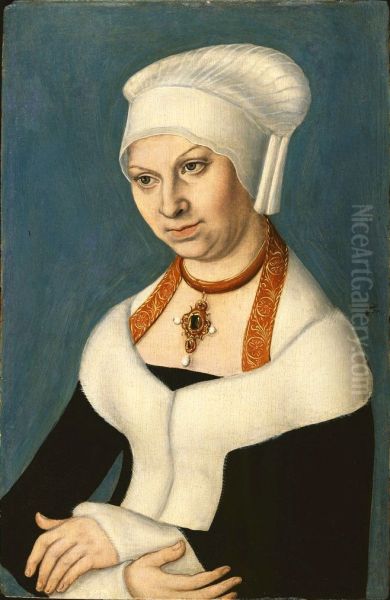 Portrait of Barbara Duchess of Saxony (1478-1534), Gemaldegalerie Oil Painting by Lucas Cranach the Elder
