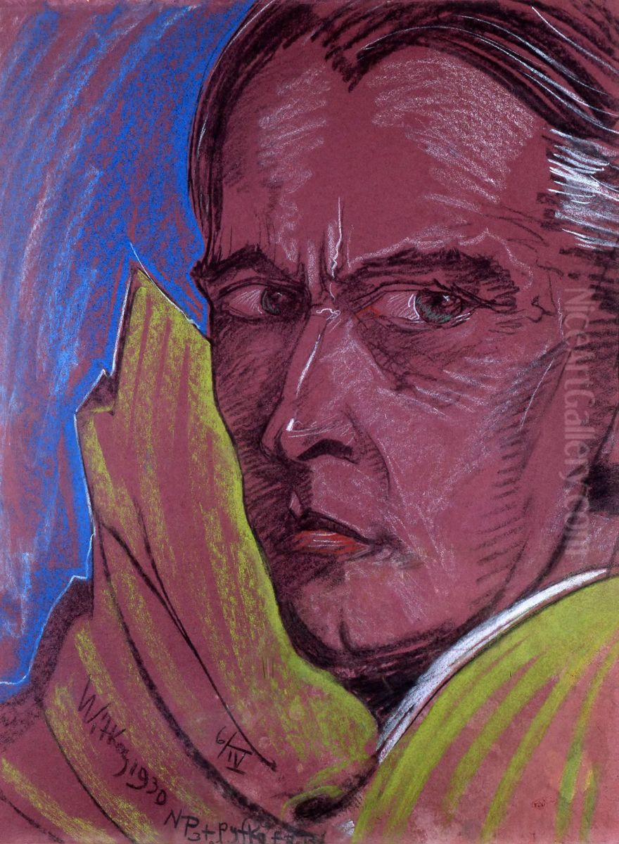 Autoportret Oil Painting by Stanislaw Ignacy Witkiewicz (Witkacy)