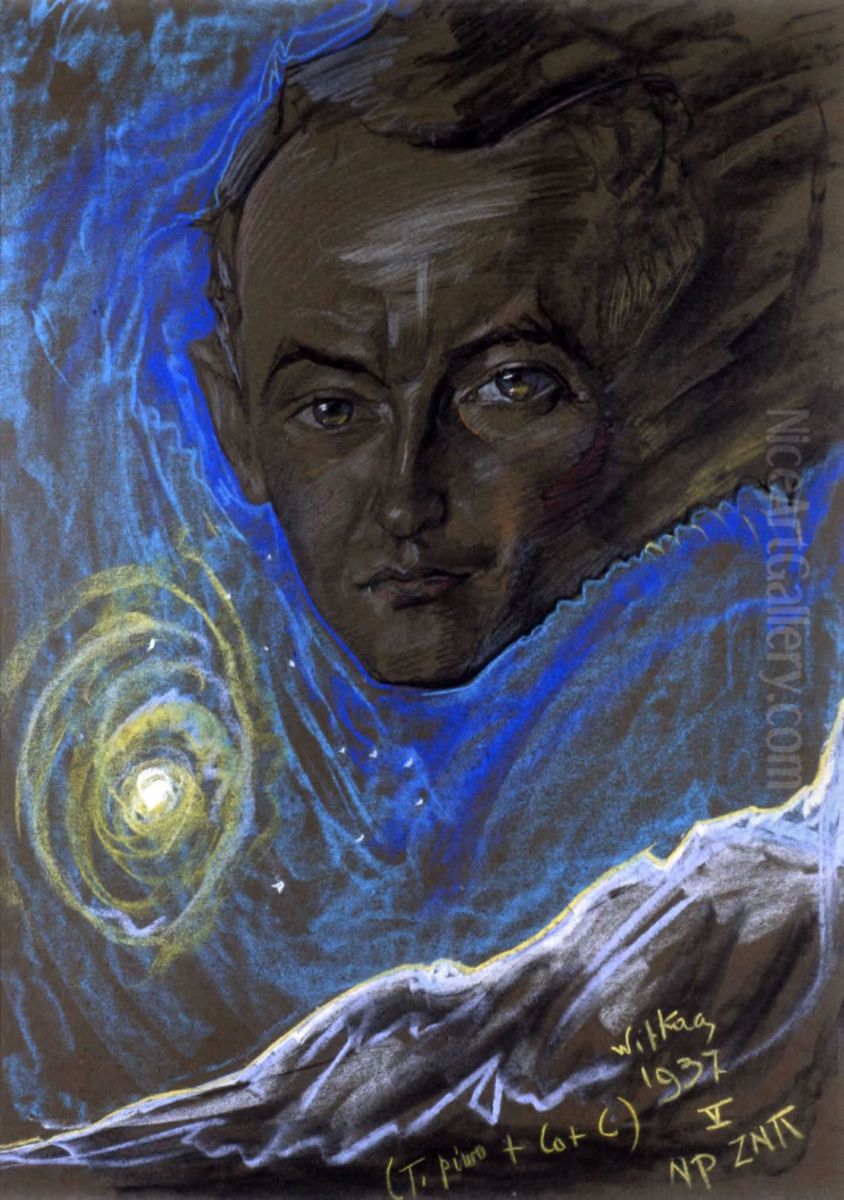 Portrait of Eugeniusz Lorek Oil Painting by Stanislaw Ignacy Witkiewicz (Witkacy)